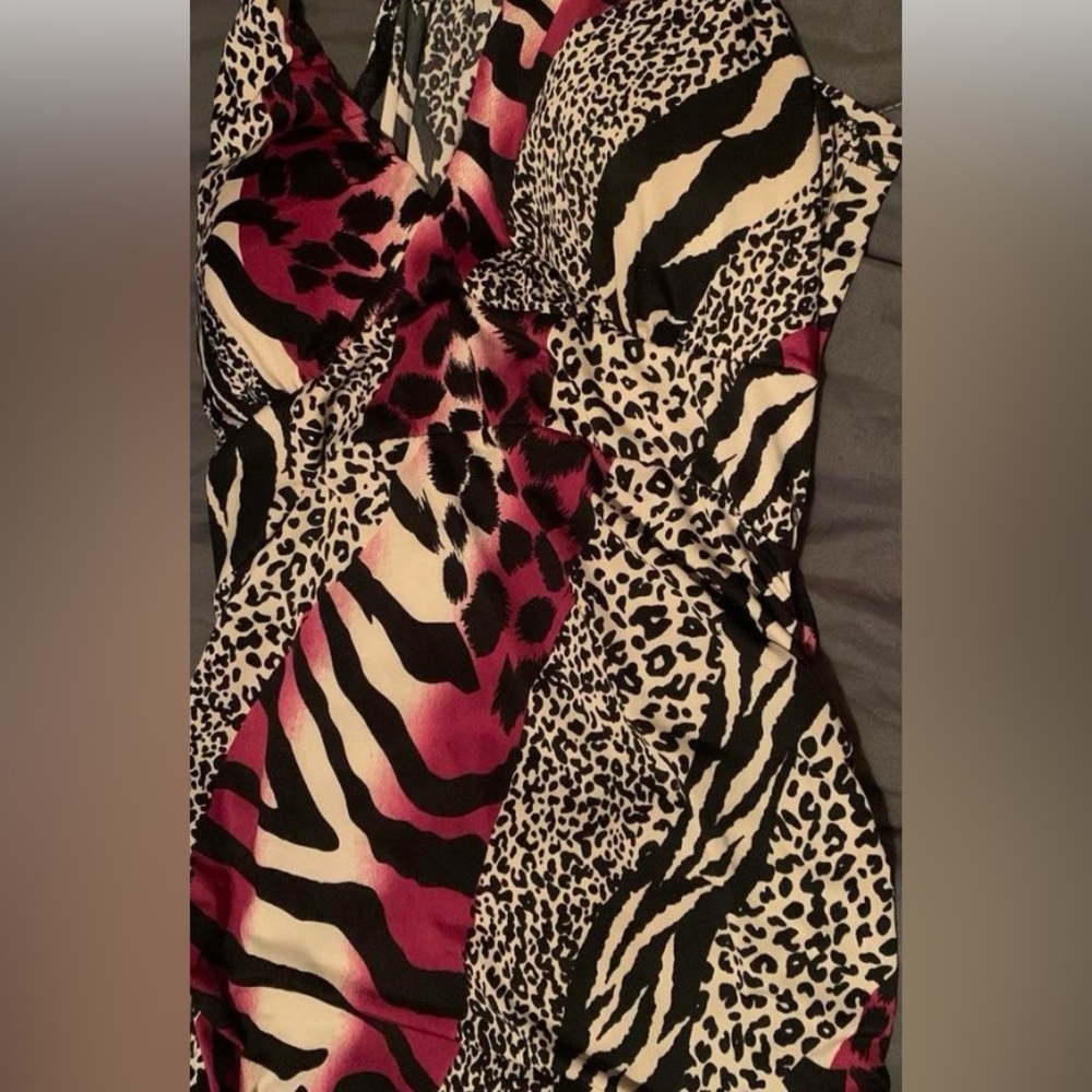 Stylish Animal Print Women's Dress